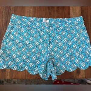 Crown & Ivy Turquoise and White Patterned Shorts